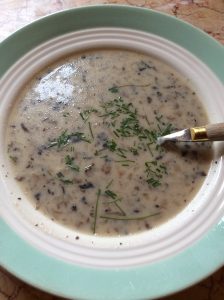 Mushroom soup for cold days